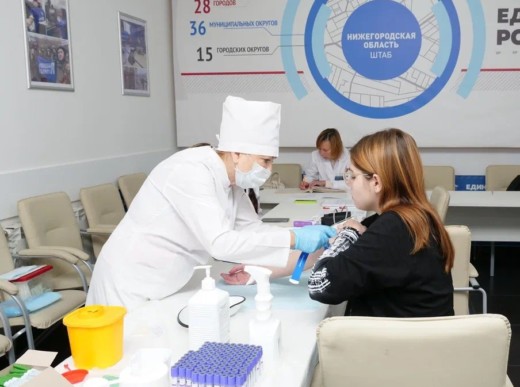 Более 40 нижегородцев приняли участие в акции в штабе общественной поддержки «Единой России»