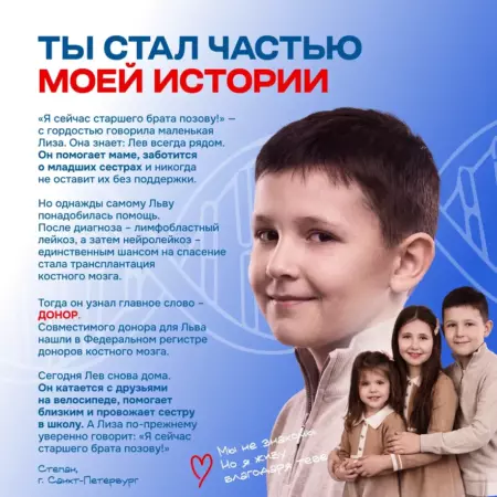 Запущен новый спецпроект «Кому помогают доноры. Живые истории»